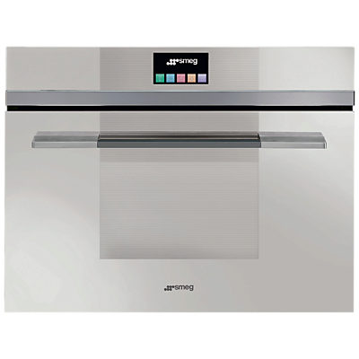 Smeg SF4140MCB Linea Aesthetic Combination Microwave Oven with Touch Controls, White